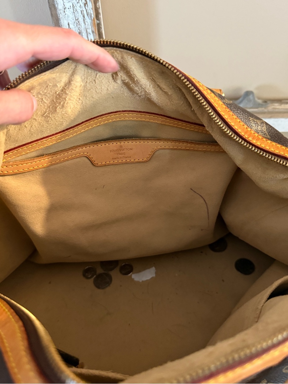 Louis Vuitton Brown Monogram Canvas LARGE Satchel with Tan Leather Trim PROJECT - Picture 15 of 15
